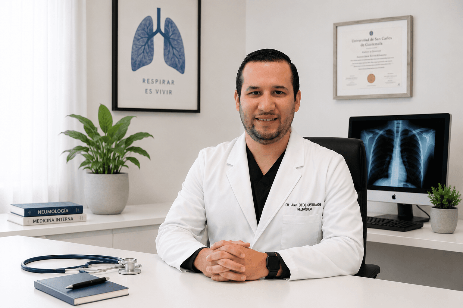 Dr. Diego Castellanos en consultorio médico